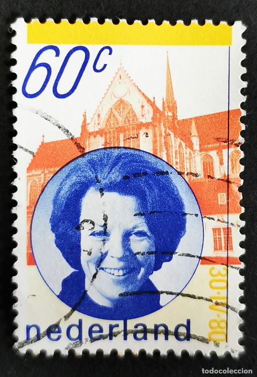 Sellos: Sello Pa&iacute;ses Bajos 1980, La reina Beatriz y la iglesia nueva de &Aacute;msterdam, 60 c. Michel: NL 1160A