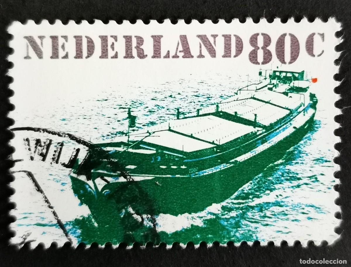 Sellos: Sello Pa&iacute;ses Bajos 1980, Transporte acu&aacute;tico: Embarcaci&oacute;n interior, 80 c. Michel: NL 1167