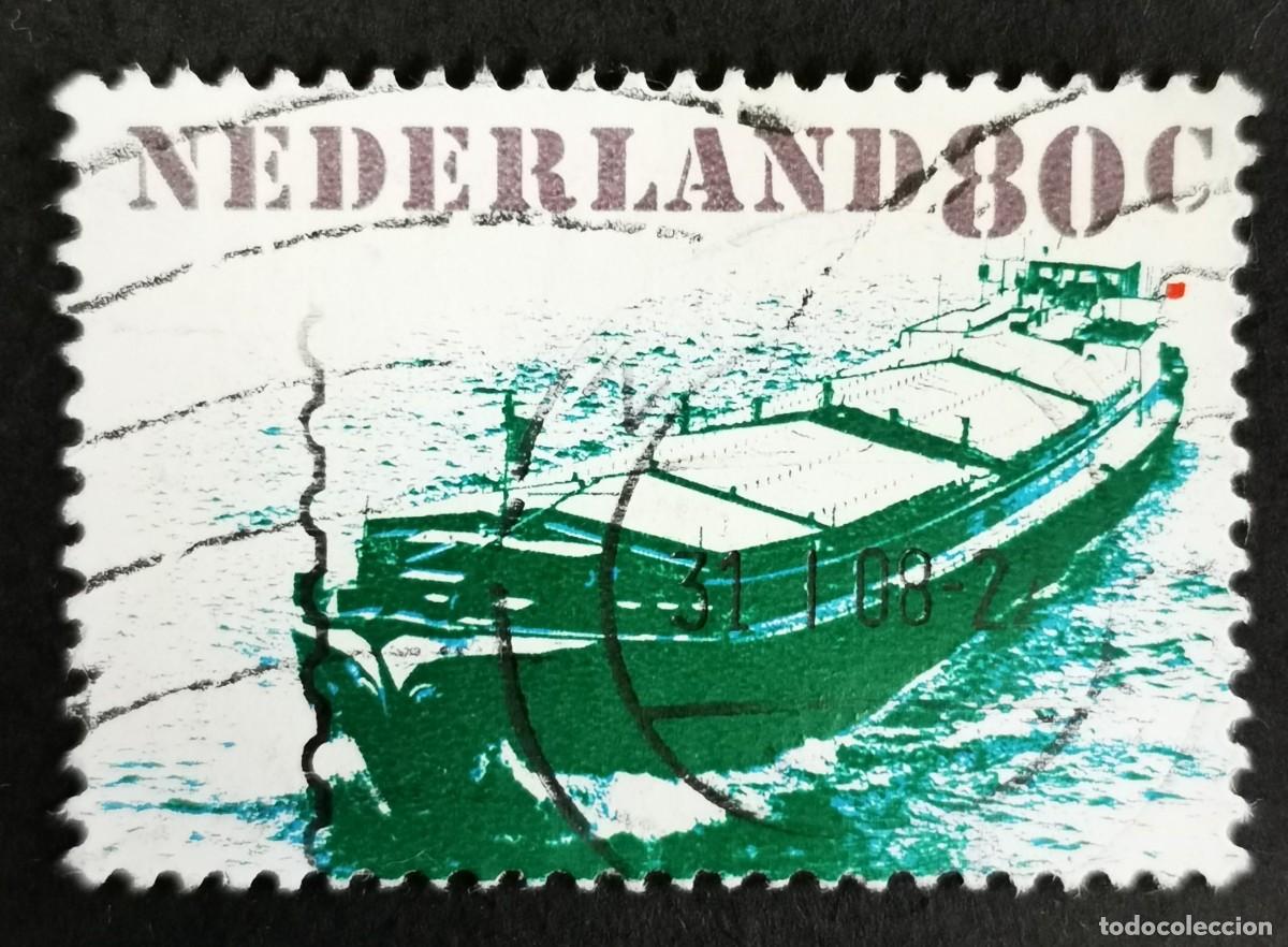 Sellos: Sello Pa&iacute;ses Bajos 1980, Transporte acu&aacute;tico: Embarcaci&oacute;n interior, 80 c. Michel: NL 1167