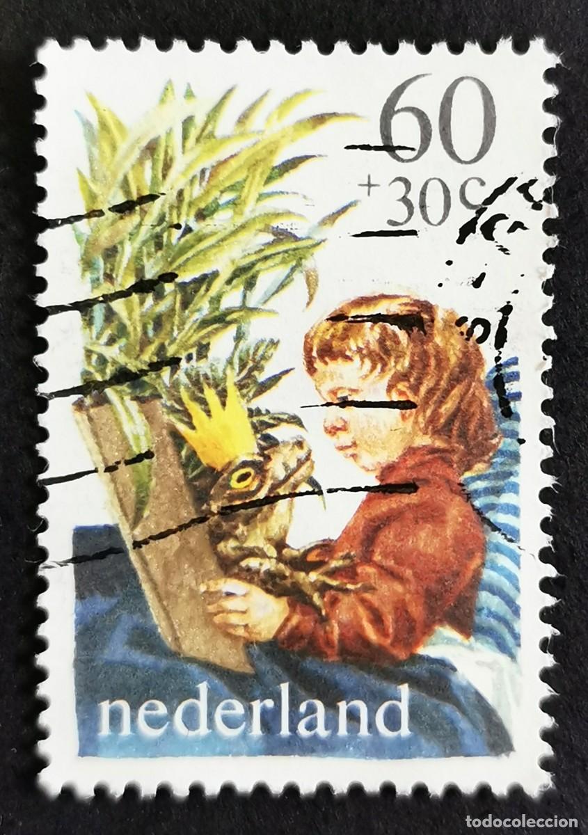 Sellos: Sello Pa&iacute;ses Bajos 1980, &rdquo;El rey rana&rdquo;, 60+30 c. Michel: NL 1173