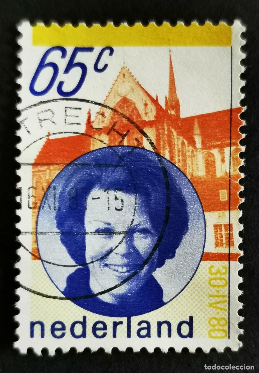 Sellos: Sello Pa&iacute;ses Bajos 1981, La reina Beatriz y la iglesia nueva de &Aacute;msterdam, 65 c. Michel: NL 1175A