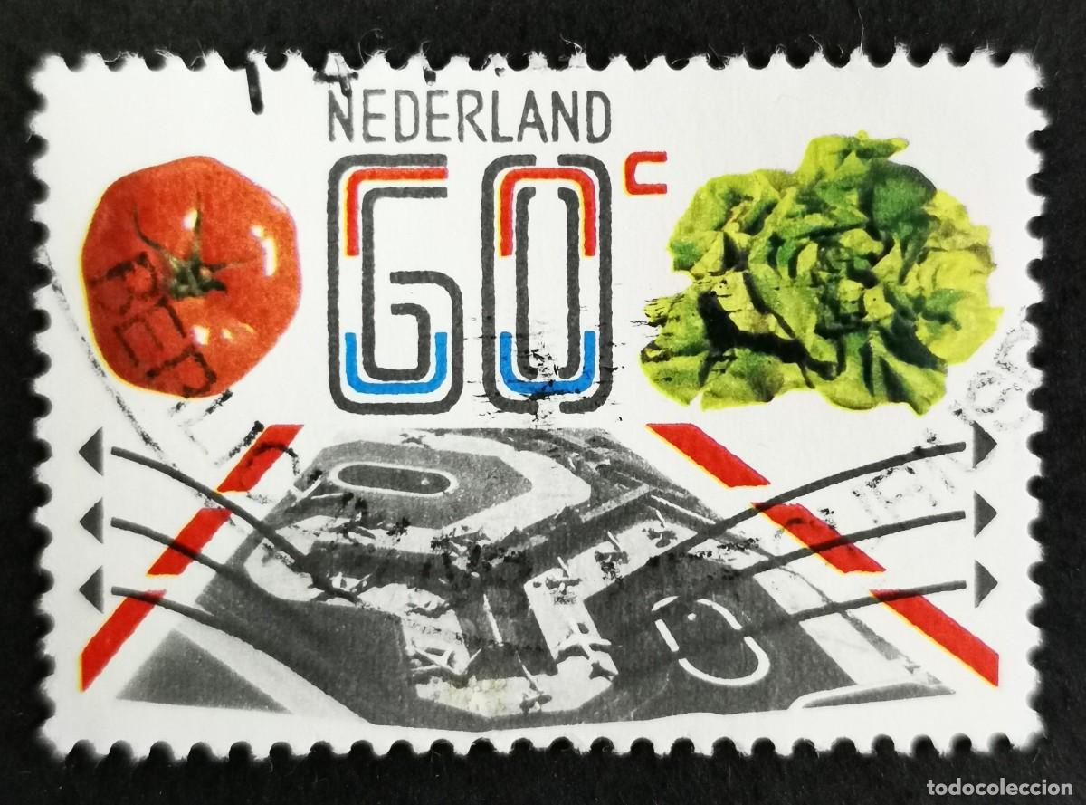 Sellos: Sello Pa&iacute;ses Bajos 1981, Aeropuerto, tomate y lechuga, 60 c. Michel: NL 1191