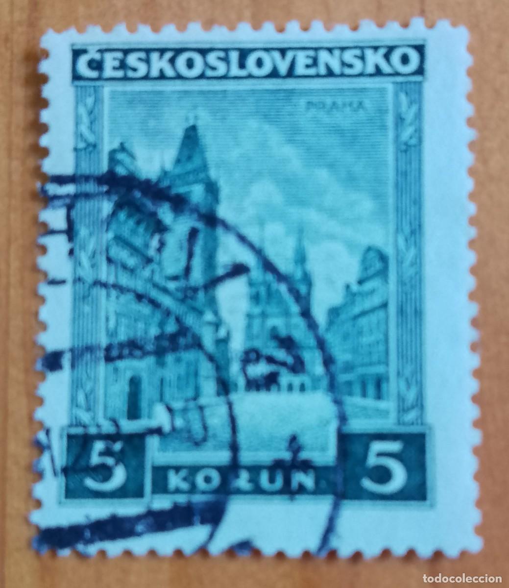 Sellos: CHECOSLOVAQUIA - V/F 5 KORUN - PRAHA - VER DESCRIPCI&Oacute;N