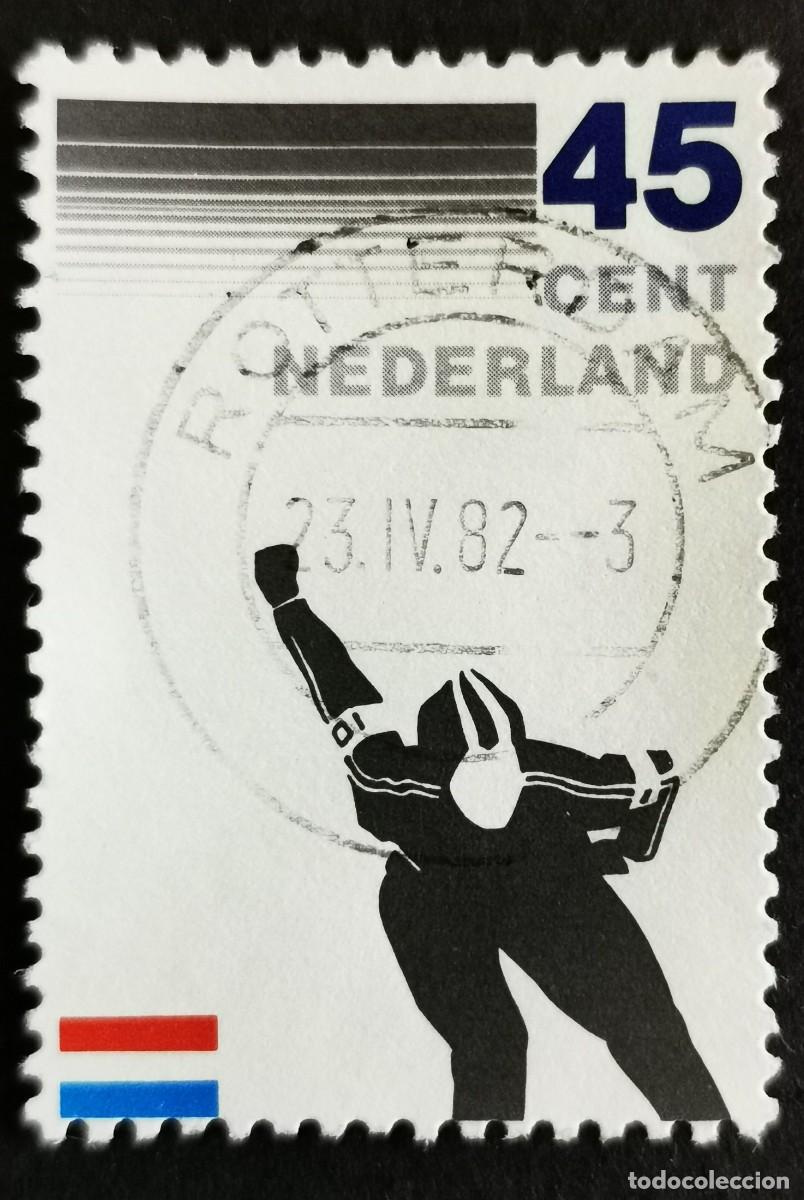 Sellos: Sello Pa&iacute;ses Bajos 1982, 100 a&ntilde;os Asociaci&oacute;n Patinadores - Atje Keulen, 45 c. Michel: NL 1199