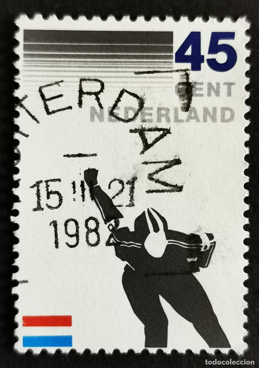 Sellos: Sello Pa&iacute;ses Bajos 1982, 100 a&ntilde;os Asociaci&oacute;n Patinadores - Atje Keulen, 45 c. Michel: NL 1199