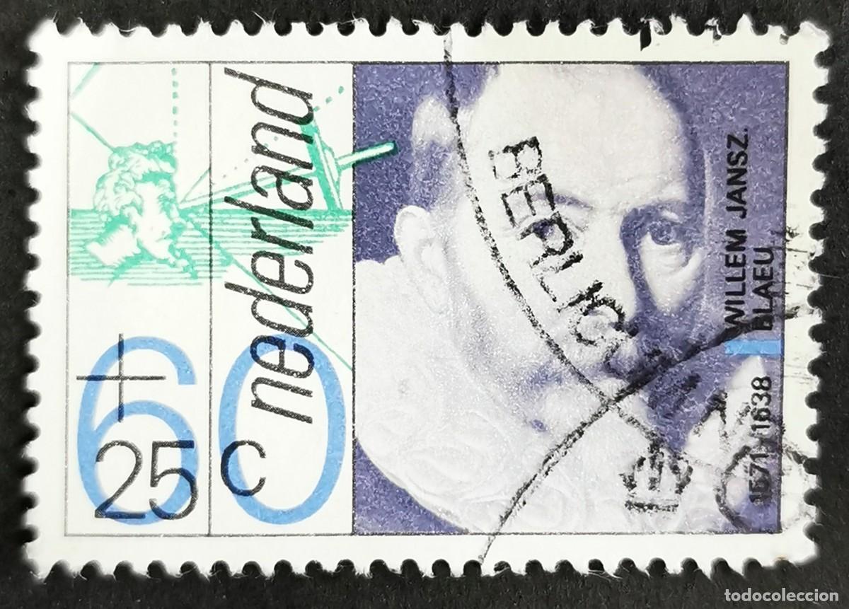 Sellos: Sello Pa&iacute;ses Bajos 1983, Willem Janzs Blaeu (1571-1638), cart&oacute;grafo, 60 c. Michel: NL 1229