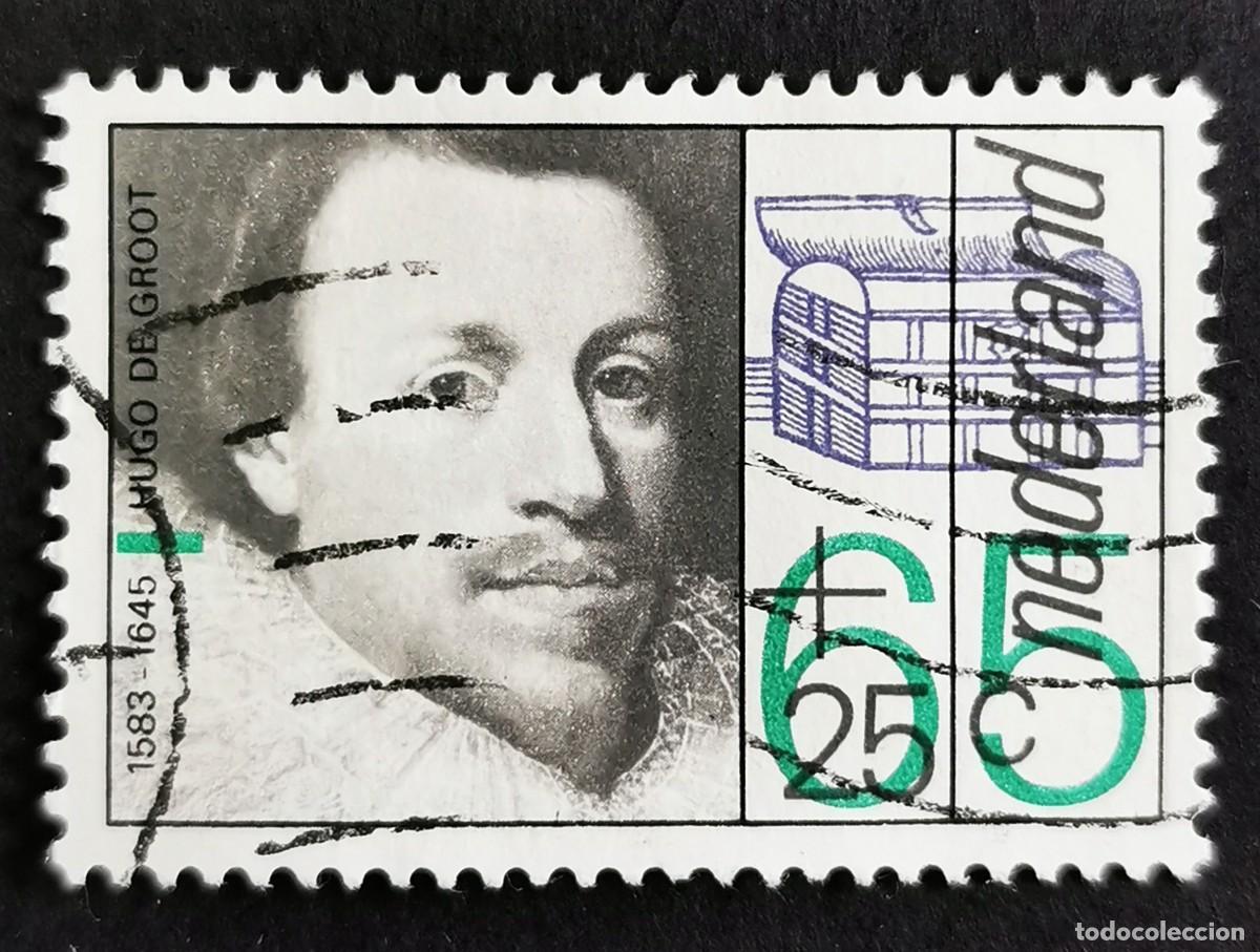 Sellos: Sello Pa&iacute;ses Bajos 1983, Hugo de Groot (1583-1645), abogado, 65 c. Michel: NL 1230