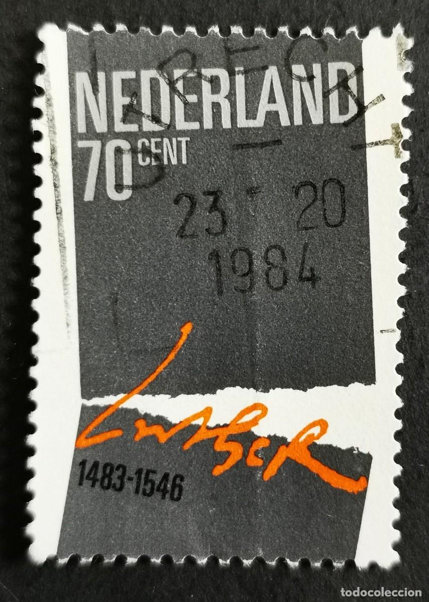 Sellos: Sello Pa&iacute;ses Bajos 1983, 500&ordm; aniversario nacimiento Mart&iacute;n Lutero, 70 c. Michel: NL 1240