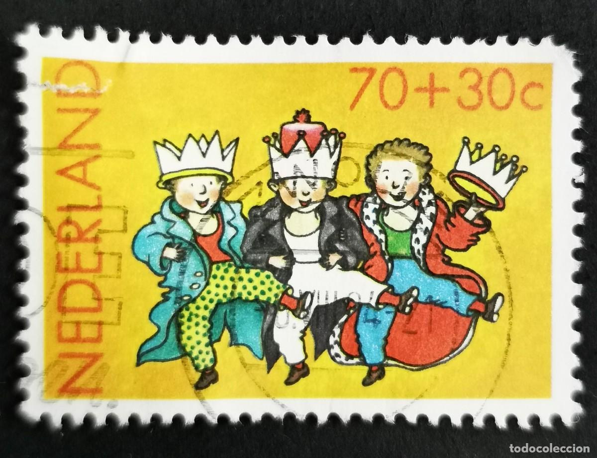 Sellos: Sello Pa&iacute;ses Bajos 1983, Ni&ntilde;os disfrazados de los Reyes Magos, 70+30 c. Michel: NL 1244