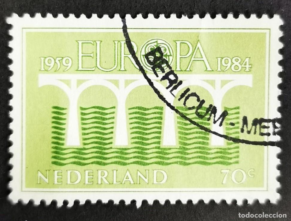 Sellos: Sello Pa&iacute;ses Bajos 1984, El puente como s&iacute;mbolo de conexi&oacute;n, 70 c. Michel: NL 1252A