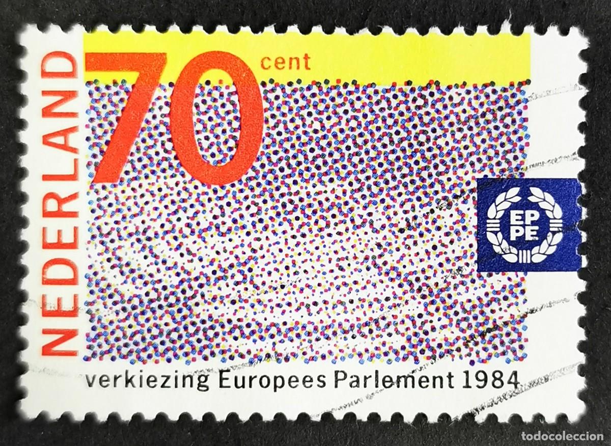 Sellos: Sello Pa&iacute;ses Bajos 1984, Sala de conferencias del Parlamento Europeo, 70 c. Michel: NL 1245