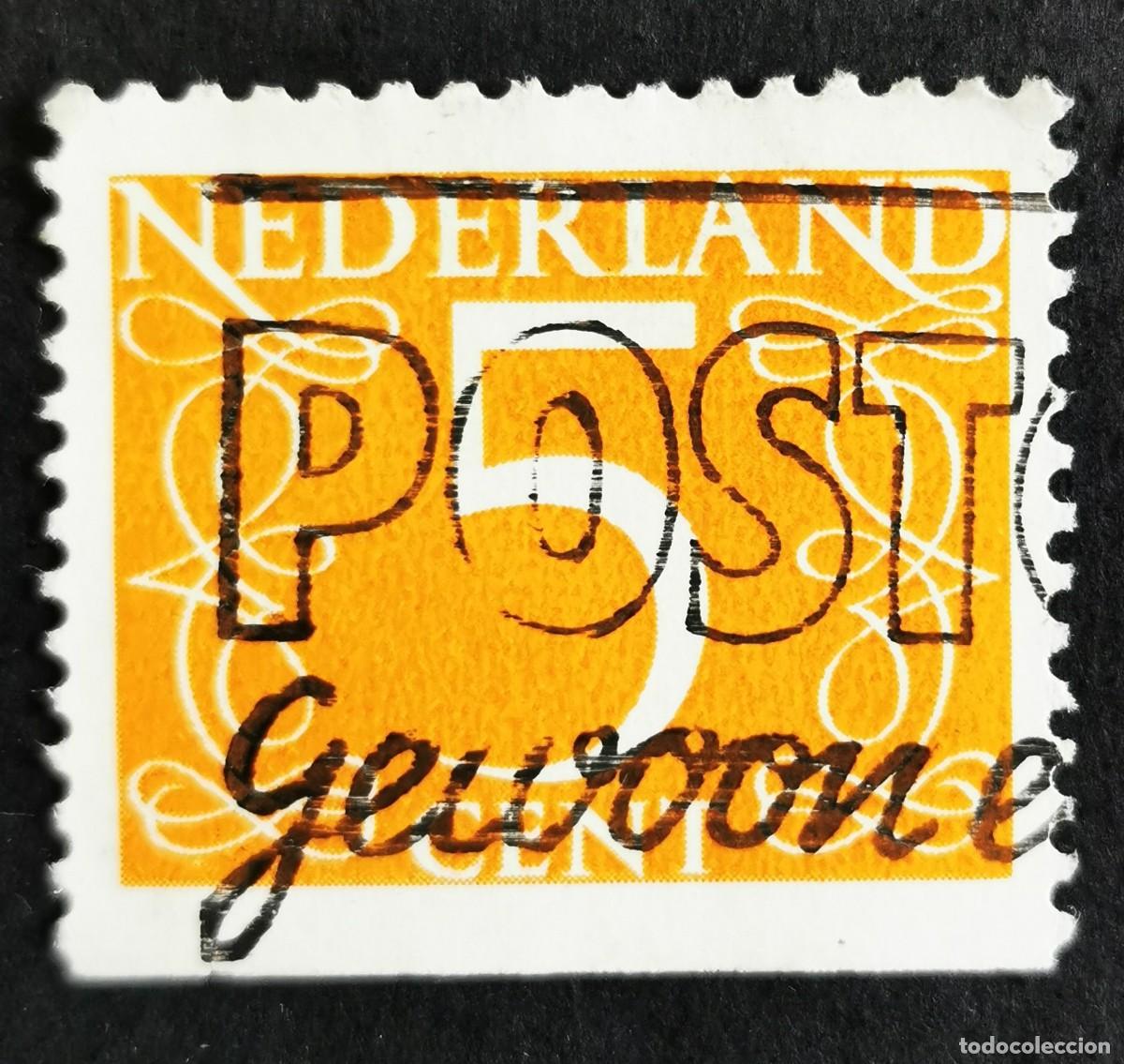 Sellos: SELLO PA&Iacute;SES BAJOS 1964, TIPO DE N&Uacute;MERO 'VAN KRIMPEN' - DEL FOLLETO, 5 C. MICHEL: NL 613XXDO