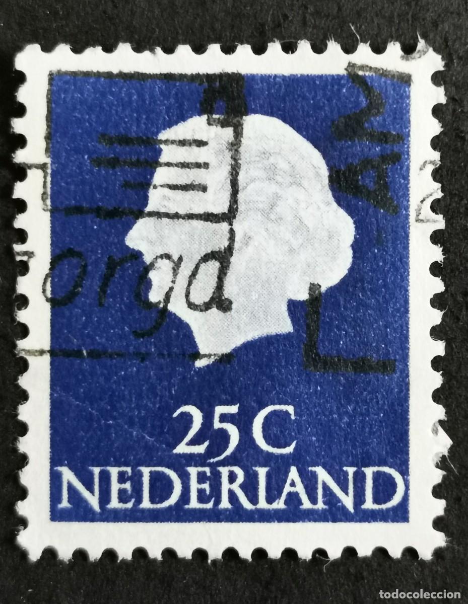 Sellos: SELLO PA&Iacute;SES BAJOS 1969, REINA JULIANA (1909-2004) - PAPEL FOSFORESCENTE, 25 C. MICHEL: NL 623XYA