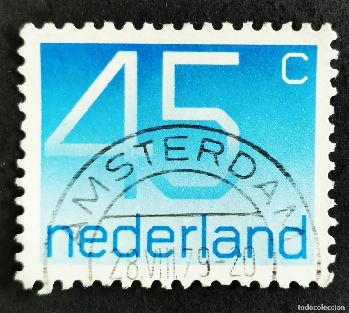 Sellos: SELLO PA&Iacute;SES BAJOS 1976, TIPO NUM&Eacute;RICO 'CROUWEL, 45 C. MICHEL: NL 1069A