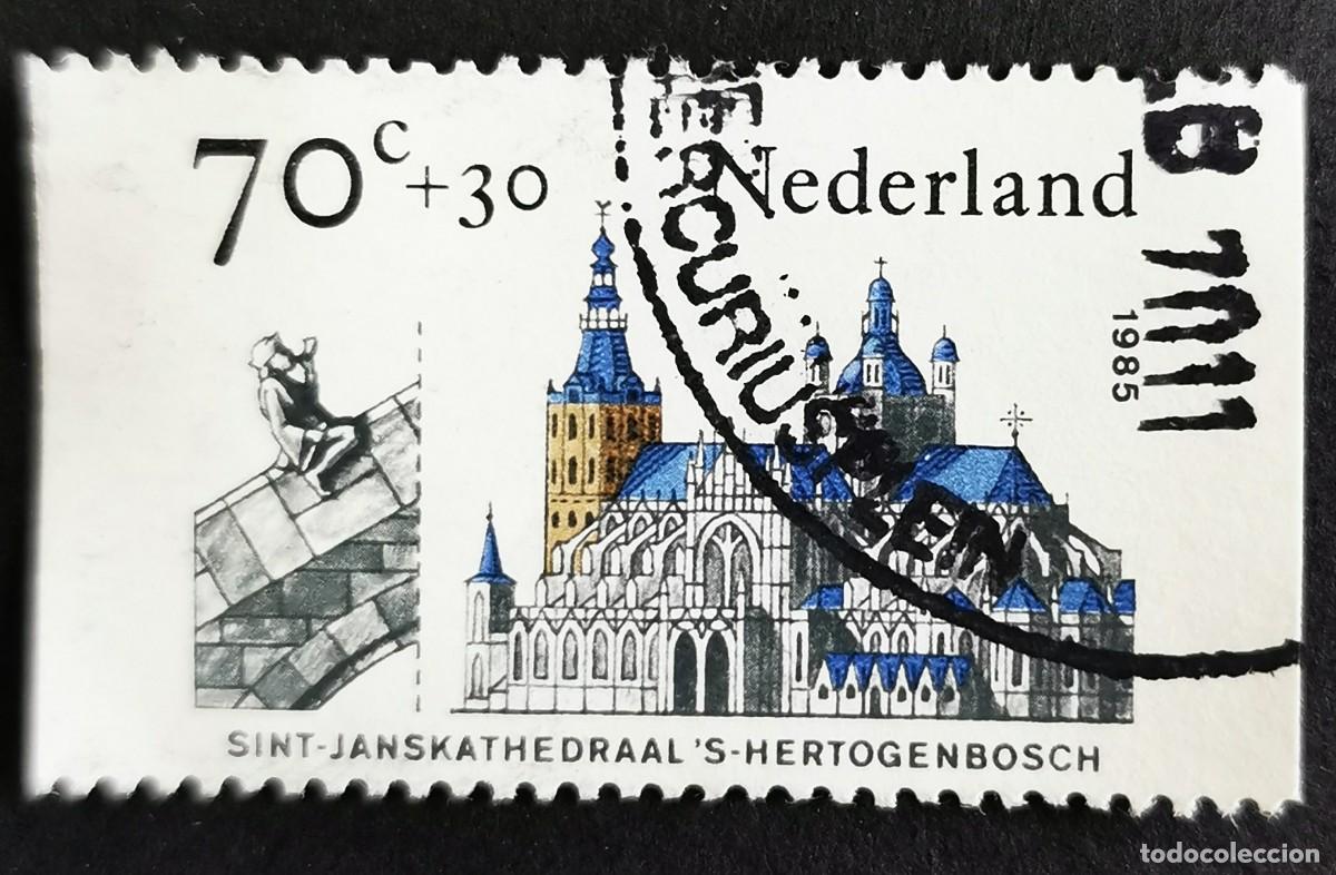 Sellos: Sello Pa&iacute;ses Bajos 1985, Catedral San Juan 's-Hertogenbosch - folleto, 70+30 c. Michel: NL 1269E