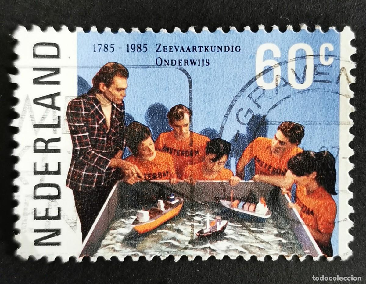 Sellos: Sello Pa&iacute;ses Bajos 1985, Bicentenario del Colegio N&aacute;utico de &Aacute;msterdam, 60 c. Michel: NL 1277A