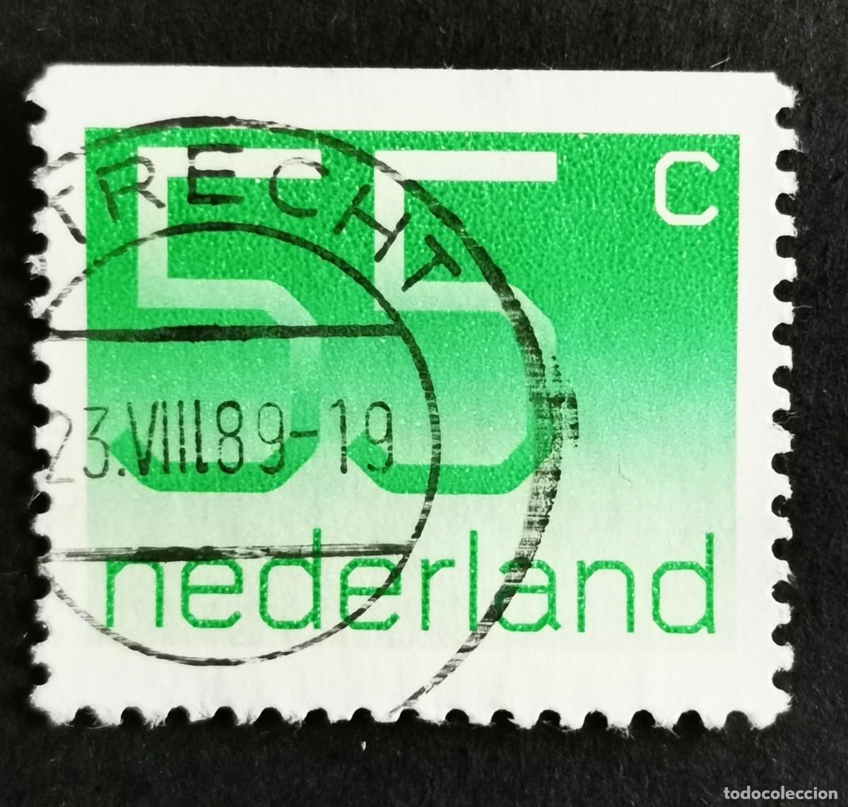 Sellos: Sello Pa&iacute;ses Bajos 1986, Tipo de n&uacute;mero 'Crouwel' - del folleto, 55 c. Michel: NL 1183D