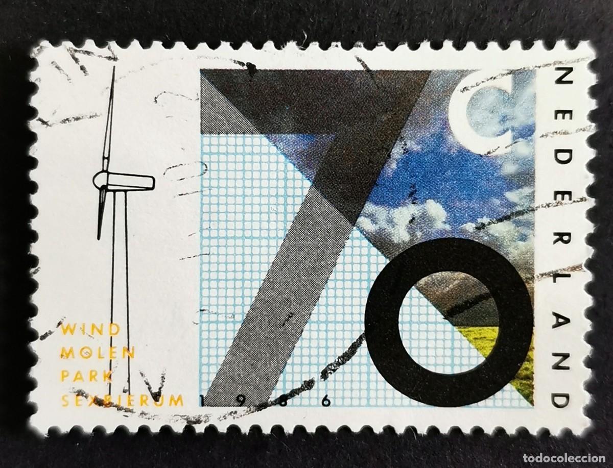 Sellos: Sello Pa&iacute;ses Bajos 1986, Inauguraci&oacute;n estaci&oacute;n pruebas molinos viento Sexbier, 70 c. Michel: NL 1287