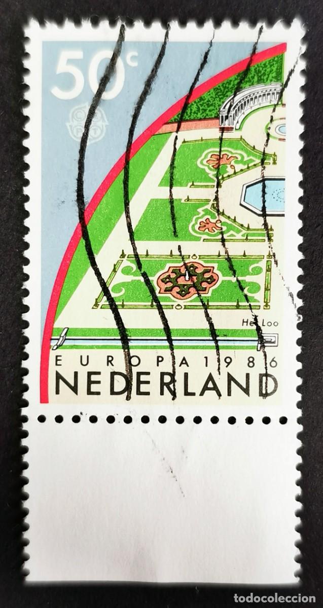 Sellos: Sello Pa&iacute;ses Bajos 1986, El jard&iacute;n del palacio Het Loo, Apeldoorn, 50 c. Michel: NL 1292