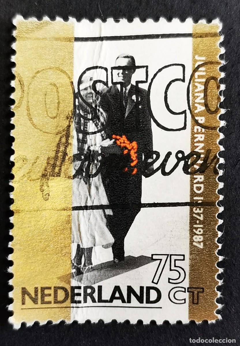 Sellos: Sello Pa&iacute;ses Bajos 1987, 50&ordm; aniversario princesa Juliana y pr&iacute;ncipe Bernardo, 75 c. Michel: NL 1310