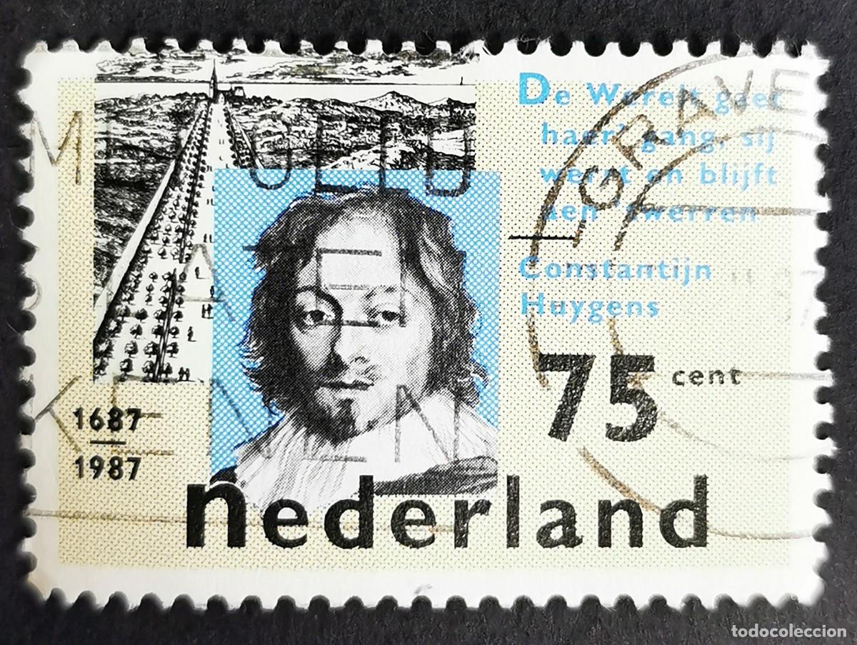 Sellos: Sello Pa&iacute;ses Bajos 1987, Constantijn Huygens (1596-1687), poeta y compositor, 75 c. Michel: NL 1314