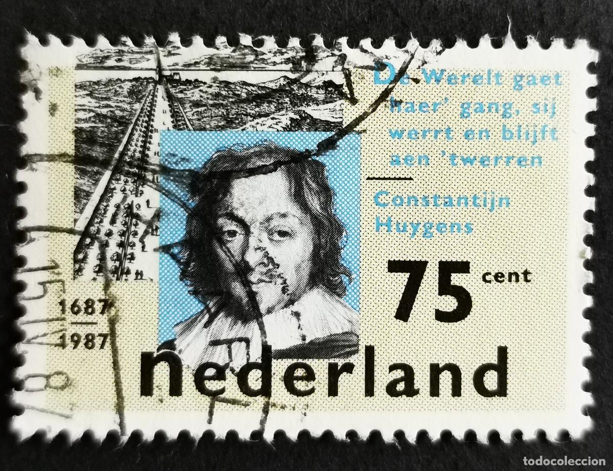 Sellos: Sello Pa&iacute;ses Bajos 1987, Constantijn Huygens (1596-1687), poeta y compositor, 75 c. Michel: NL 1314