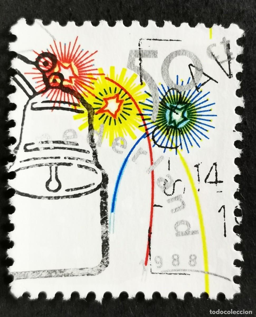 Sellos: Sello Pa&iacute;ses Bajos 1988, Fuegos artificiales, 50 c. Michel: NL 1356