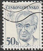Sellos: Checoslovaquia 1983 Scott 2443 Sello * Personajes Gustav Hus&aacute;k (1913-1991) Michel 2698 Yvert 2443 Cz