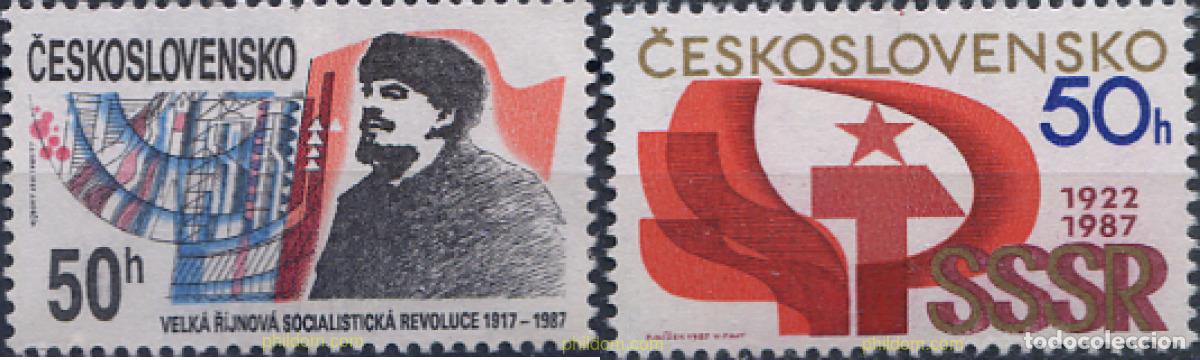 Sellos: 304547 MNH CHECOSLOVAQUIA 1987 ANIVERSARIO DE LA REVOLUCION