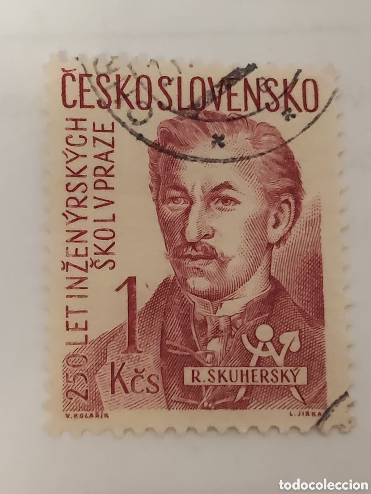 Timbres: Sello de Checoslovaquia 250 aniversario de las escuelas de ingenier&iacute;a en Praga 1957