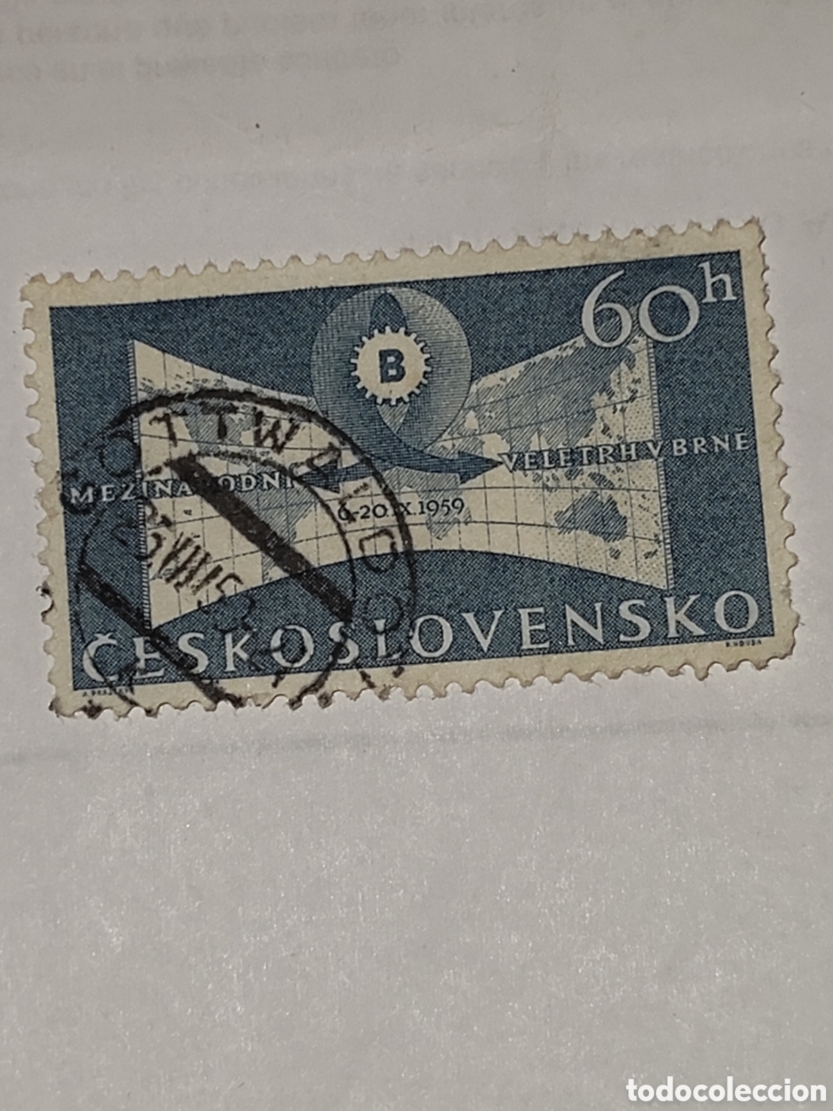 Timbres: Sello de Checoslovaquia feria internacional de comercio en Brno 1959