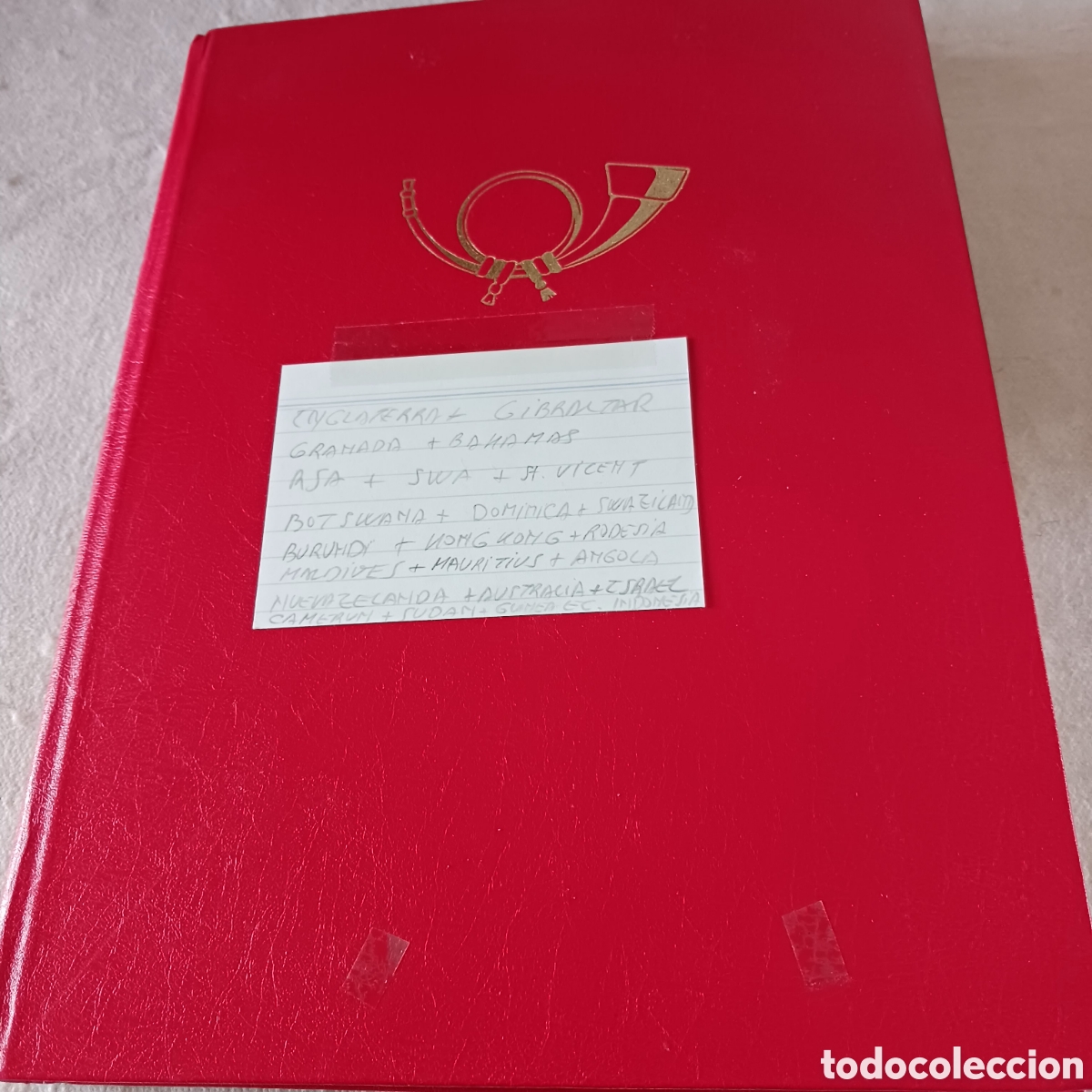 Timbres: &Aacute;lbum de sellos de Inglaterra y dependencias britanicas+Angola e Israel Guinea Ecuatorial e Indonesi