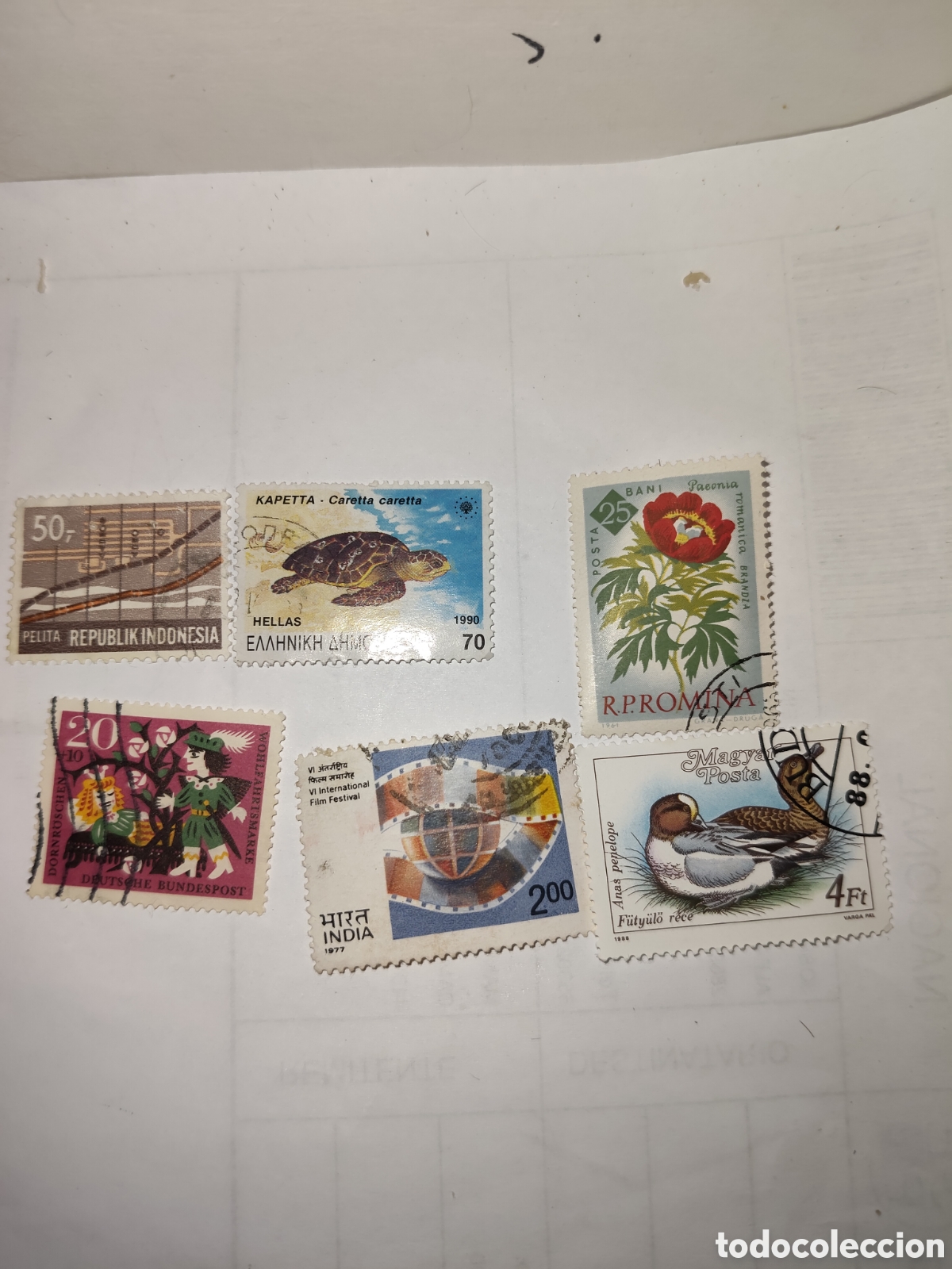 Timbres: 6 sellos variados de 6 pa&iacute;ses distintos