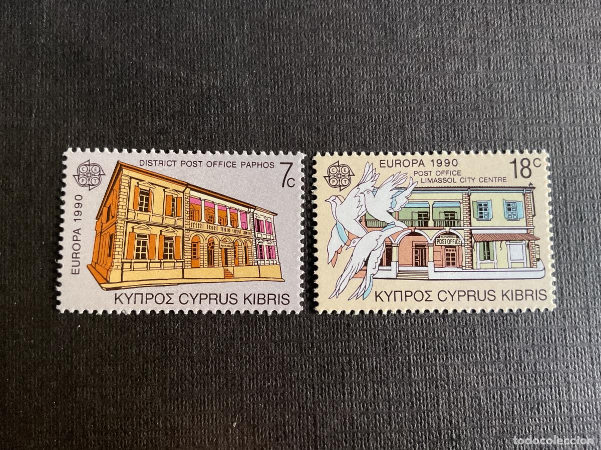Timbres: CHIPRE N&ordm; YVERT 746/7*** A&Ntilde;O 1990. EUROPA. EDIFICIOS POSTALES