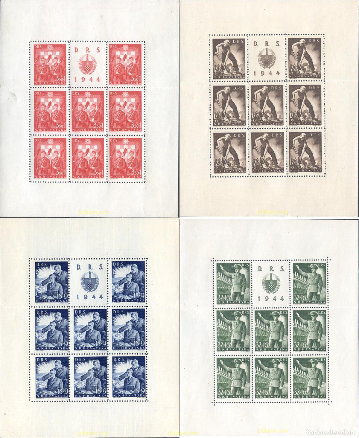Timbres: 171522 MNH CROACIA 1944 PRO FRENTE DE TRABAJO