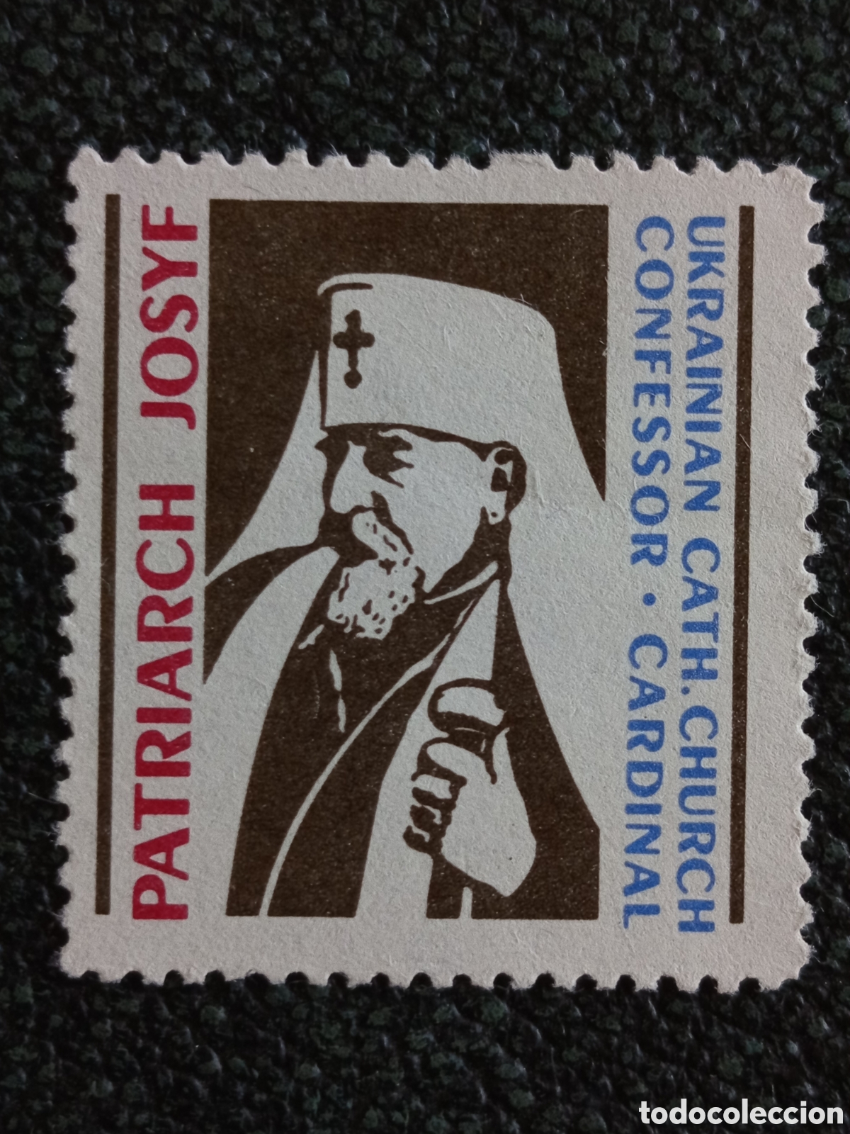 Timbres: Sello No Postal Ucrania 1973 Patriarca Josyf Slipyj PPU Cleveland Cinderella MH
