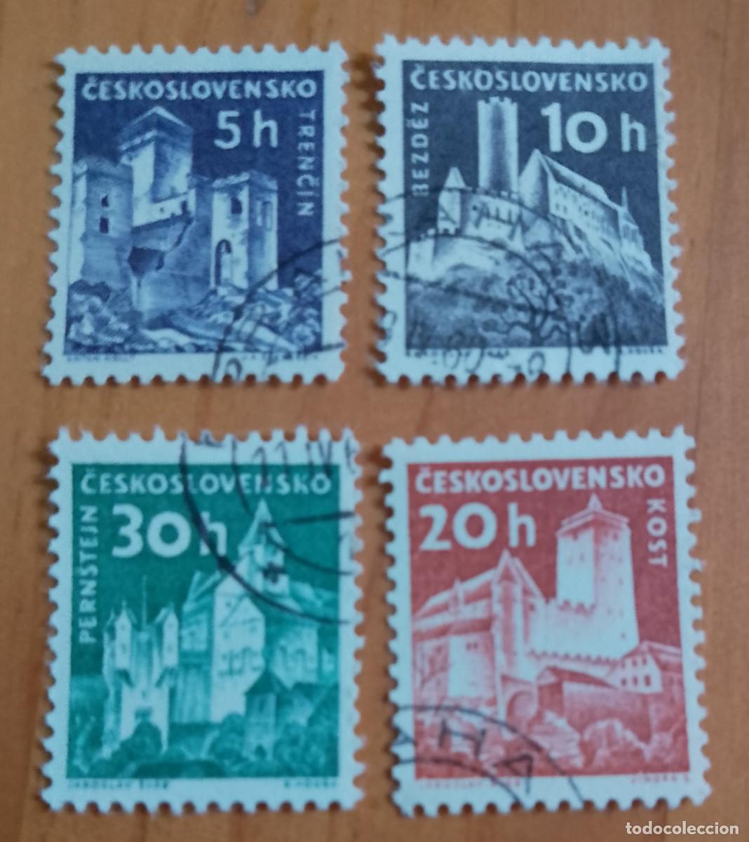 Stamps: CHOCOLOSVAQUIA - LOTE 4 SELLOS DE CASTILLOS - VER DESCRIPCI&Oacute;N