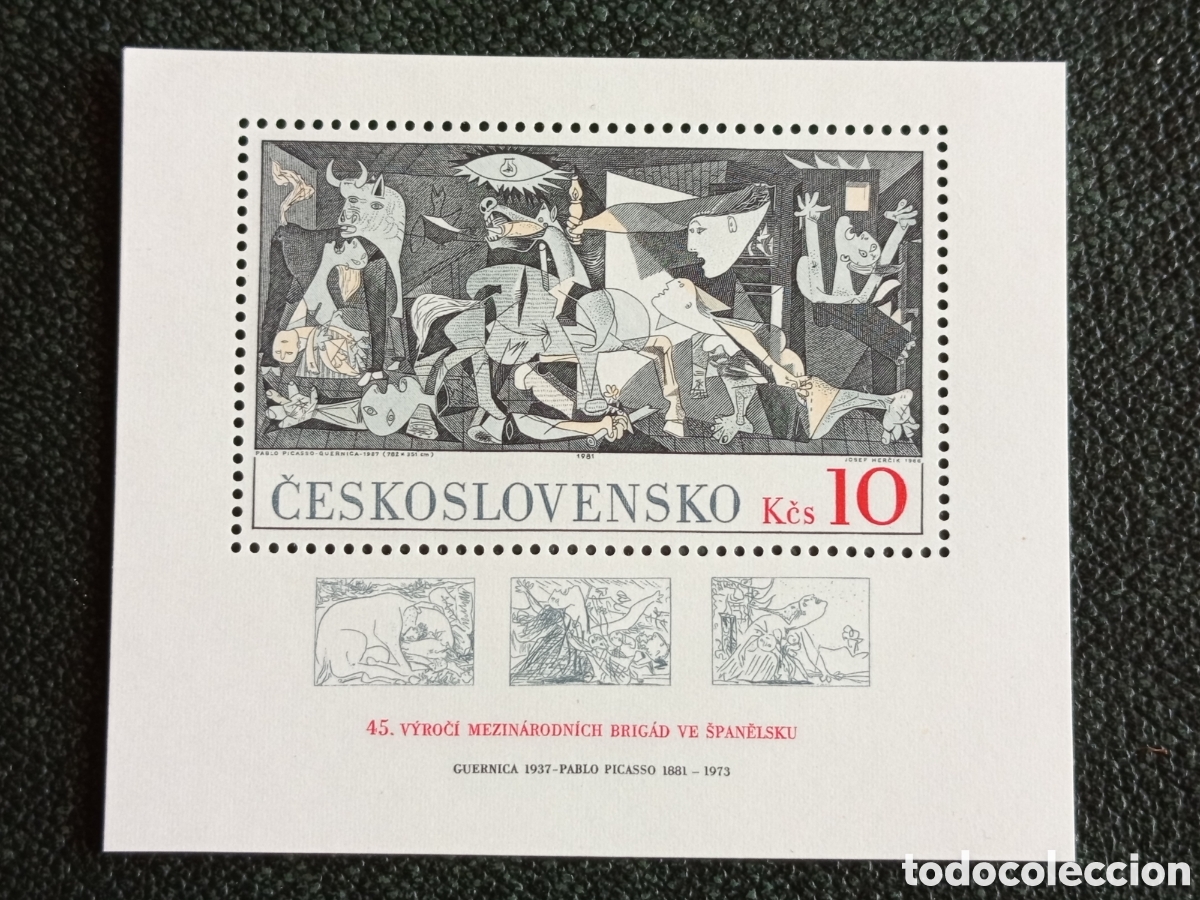 Francobolli: Hoja Bloque Checoslovaquia 1981 Guernica Pablo Picasso Yvert HB 51 MNH **