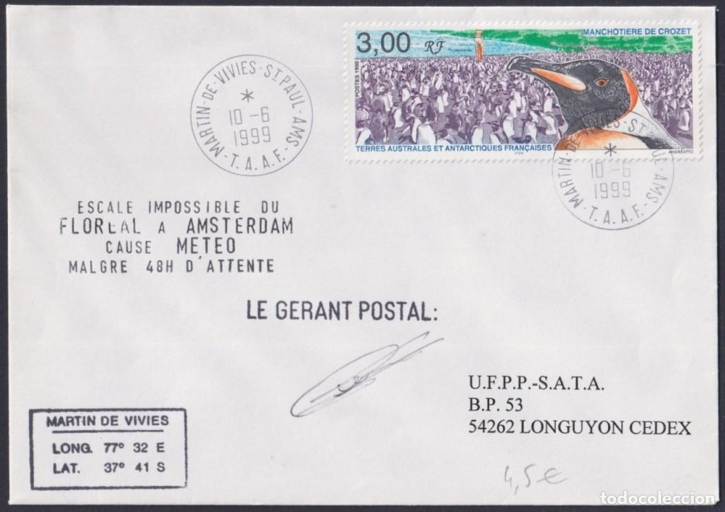 Selos: F-EX64215 TAAF FRANCE 1999 MARTIN DE VIVIES ANTARCTIC STATION WITHOUT FLOREAL SCALE.