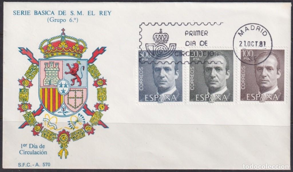 Stamps: F-EX64400 SPAIN ESPA&Ntilde;A 1981 FDC 100-500 ptas KING JOAN CARLOS I.
