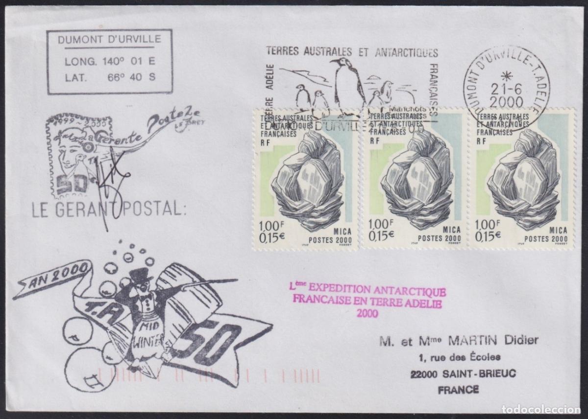 Selos: F-EX64611 TAAF FRANCE POLAR ANTARCTIC 2000 DUMONT D&acute;URVILLE STATION 50 EXPEDITION.
