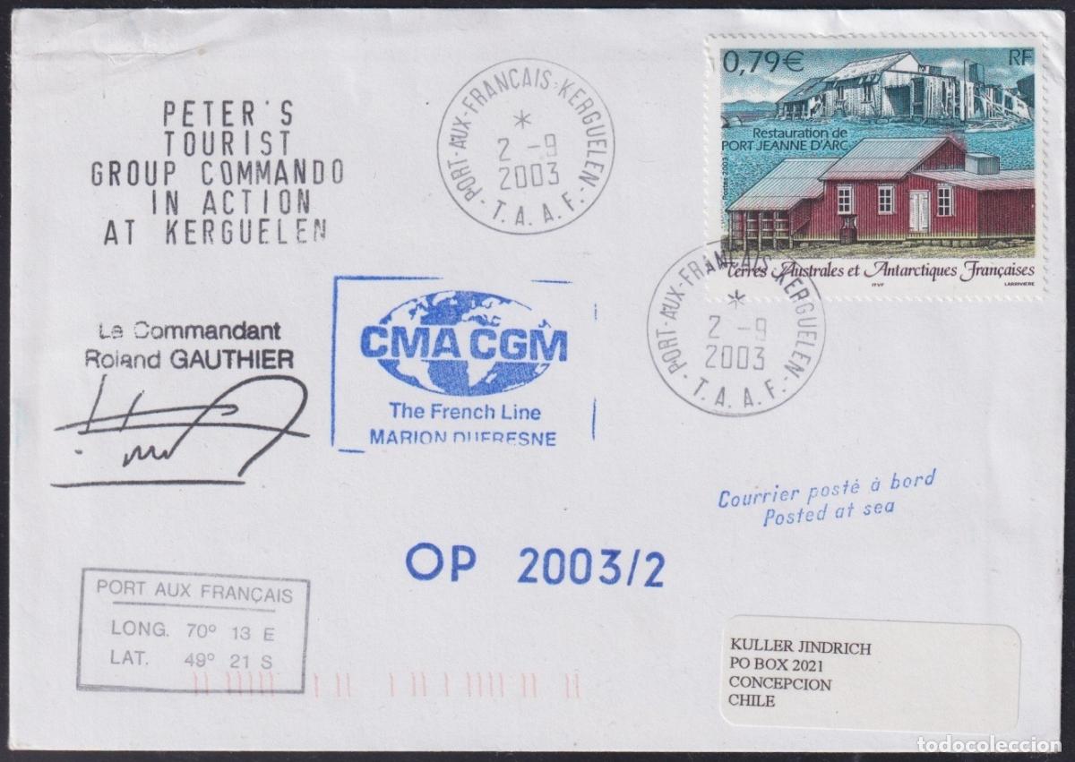 Selos: F-EX63693 TAAF FRANCE POLAR ANTARCTIC 2003 PORT AUX FRANC PAQUEBOT STATION EXPEDITION.
