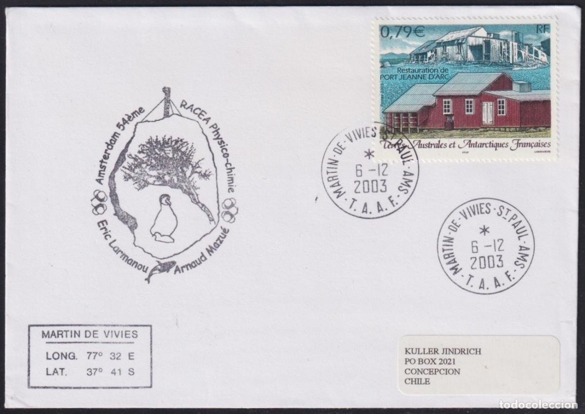 Selos: F-EX64622 TAAF FRANCE POLAR ANTARCTIC 2003 MARTIN DE VIVIES STATION 54 EXPEDITION.