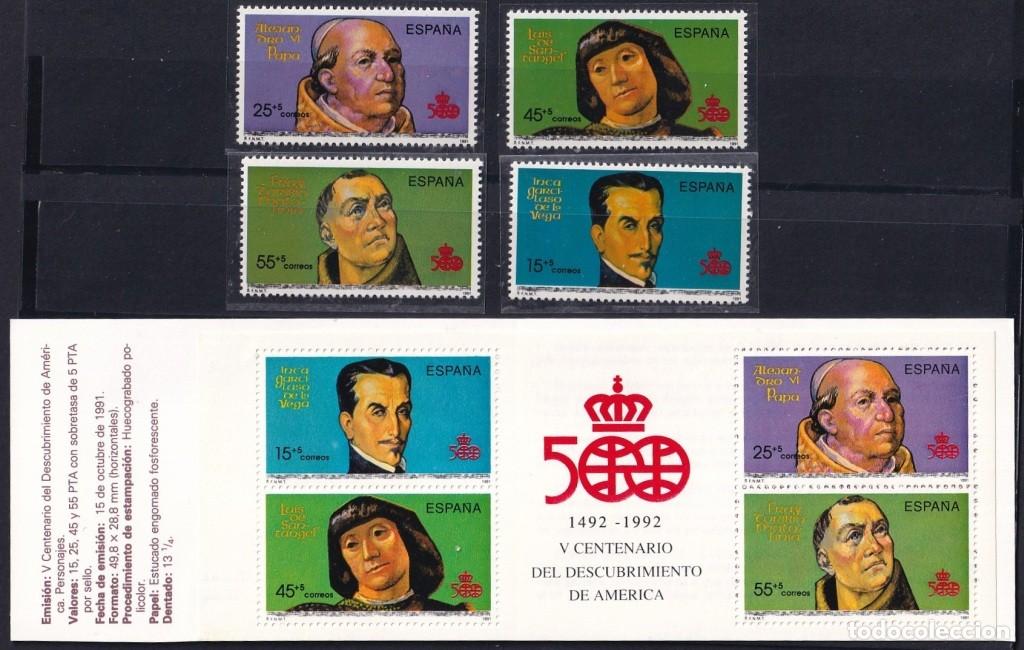 Sellos: F-EX64631 ESPA&Ntilde;A SPAIN MNH 1991 BOOKLED DISCOVERY ALEJANDRO VI POPE INCA.