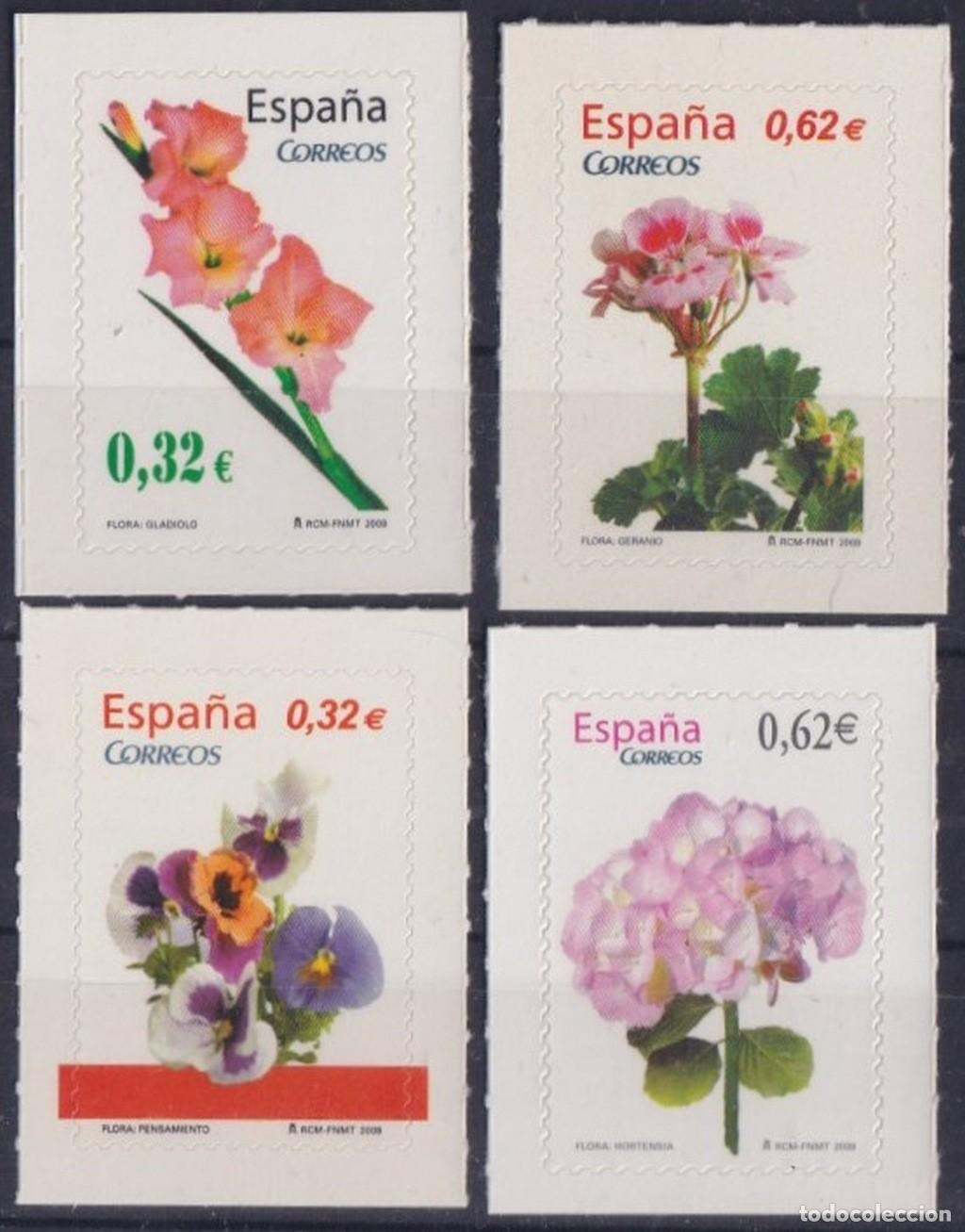 Sellos: F-EX64567 ESPA&Ntilde;A SPAIN MNH 2009 ADHESIVES FLOWER FLORES.