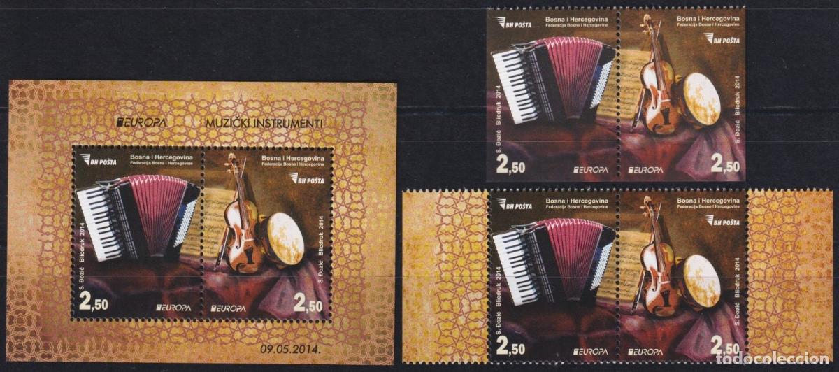 Sellos: F-EX65734 BOSNIA & HERCEGOVINA MNH 2014 EUROPA CEPT MUSIC INSTRUMENT.