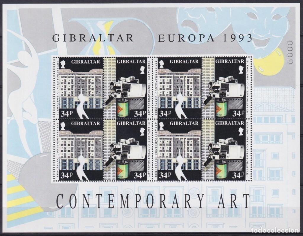 Stamps: F-EX66007 GIBRALTAR MNH 1993 EUROPA CEPT CONTEMPORARY ART SHEET.