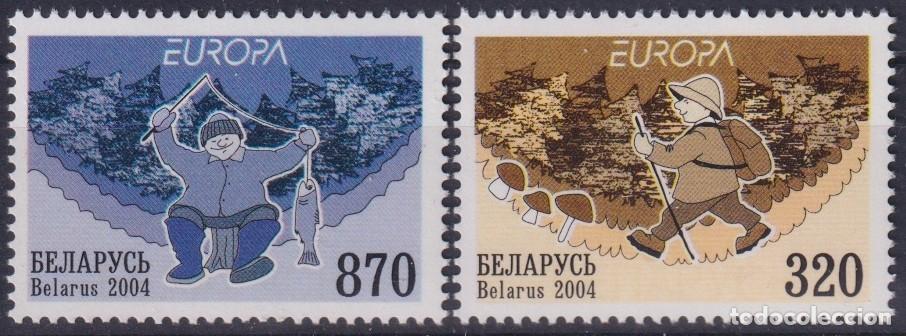 Stamps: F-EX65810 BELARUS MNH 2004 EUROPA CEPT HOLYDAYS VACATION FISHING.