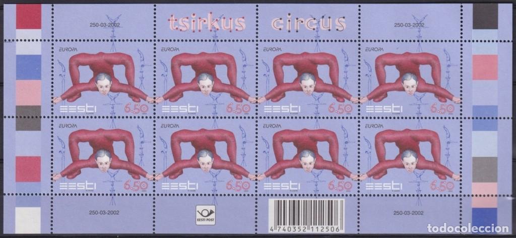Francobolli: F-EX64799 ESTONIA EESTI MNH 2002 EUROPA CEPT CIRCUS ACROBAT MINI SHEET.