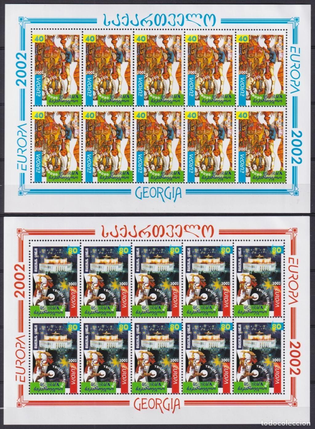 Francobolli: F-EX64782 GEORGIA MNH 2002 EUROPA CEPT CIRCUS MINI SHEET.